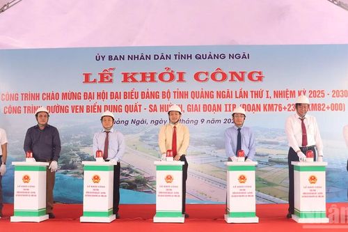 Khởi công công trình chào mừng Đại hội đại biểu Đảng bộ tỉnh Quảng Ngãi lần thứ nhất