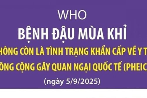 Bệnh đậu mùa khỉ không còn được xem là tình trạng khẩn cấp y tế công cộng gây quan ngại quốc tế