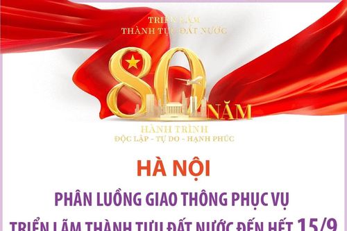 Hà Nội: Phân luồng giao thông phục vụ Triển lãm thành tựu đất nước đến hết 15/9