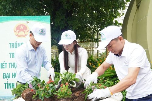 Phường Bắc Gia Nghĩa trồng 200 cây và hoa chào mừng Đại hội Đảng bộ tỉnh