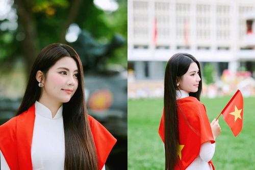 Con gái út MC Quyền Linh khoe ảnh diện áo dài, nhan sắc gây tranh luận