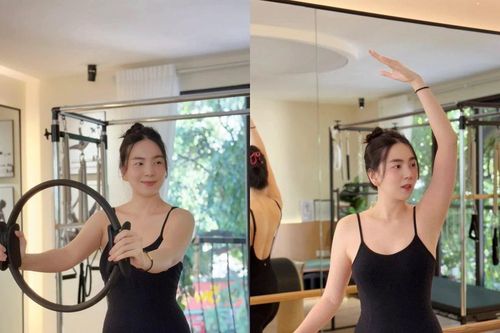 MC Mai Ngọc chăm chỉ tập luyện lấy lại vóc dáng sau sinh