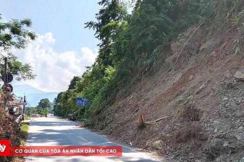Nguy cơ sạt lở từ vết nứt núi gần quốc lộ