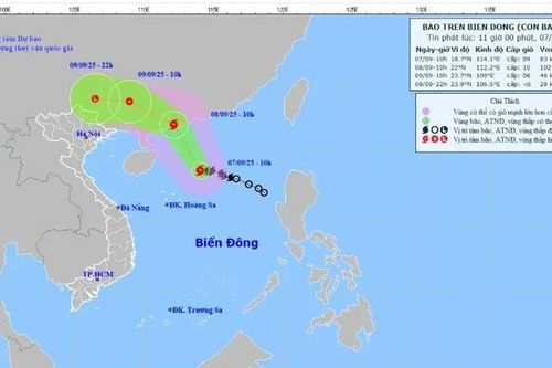 Hoàn lưu sau bão số 7 gây mưa to ở Bắc Bộ từ 9/9 - 11/9