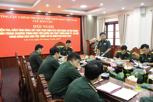 Cục Dân vận kiểm tra hoạt động công tác dân vận tại Bộ CHQS tỉnh Lào Cai