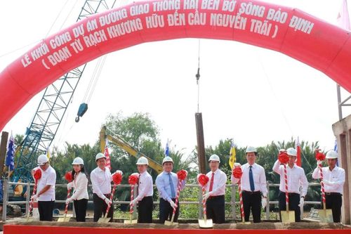 Đồng Tháp khởi công dự án Đường giao thông hai bên bờ sông Bảo Định