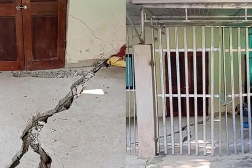 Sụt lún chằng chịt tại nhiều nhà dân