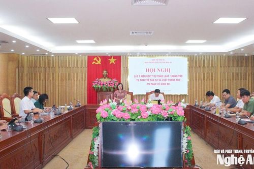 Đoàn Đại biểu Quốc hội tỉnh Nghệ An lấy ý kiến góp ý dự thảo Luật Tương trợ tư pháp về dân sự và hình sự