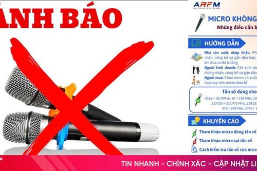 Cảnh báo sử dụng micro không dây có tần số hoạt động không đúng quy định