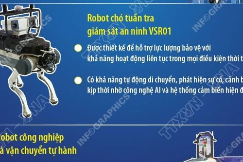Dàn robot nổi bật tại Triển lãm thành tựu đất nước ở Hà Nội