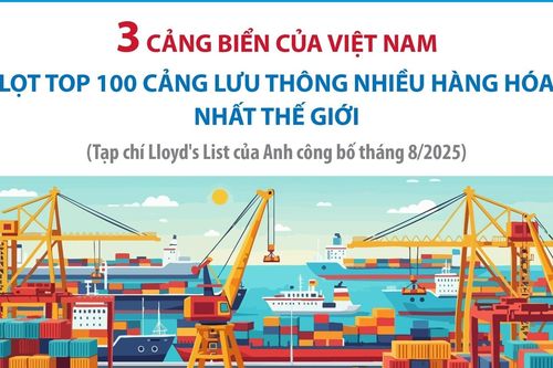 3 cảng biển của Việt Nam lọt Top 100 cảng lưu thông nhiều hàng hóa nhất thế giới