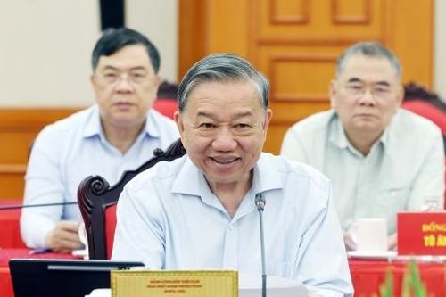 Bộ Chính trị làm việc với Ban Thường vụ Đảng ủy Công an Trung ương
