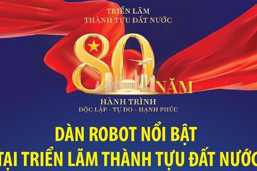 Dàn robot nổi bật tại Triển lãm thành tựu đất nước