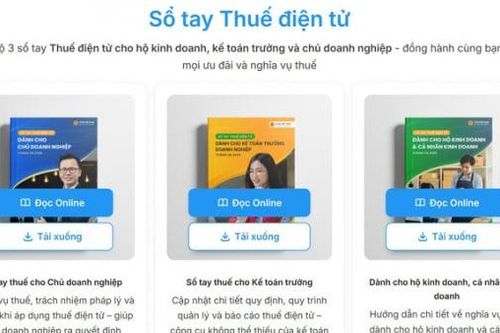 Ban hành 3 cuốn sổ tay thuế điện tử hỗ trợ chủ doanh nghiệp, kế toán trưởng và cá nhân kinh doanh