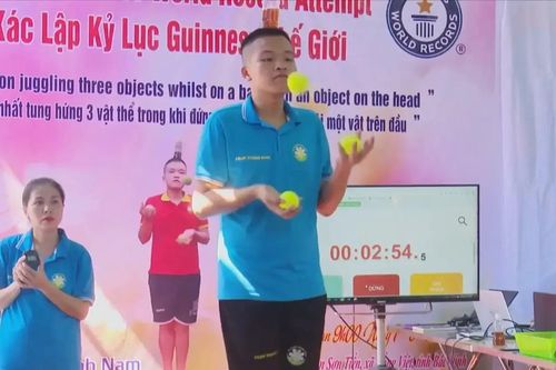 Học sinh hòa nhập xác lập kỷ lục Guinness thế giới