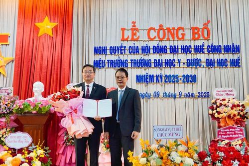 GS.TS Nguyễn Vũ Quốc Huy giữ chức Hiệu trưởng Trường Đại học Y - Dược Huế