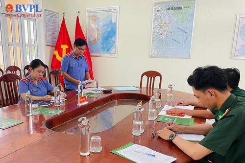 Kiểm sát trực tiếp giải quyết nguồn tin về tội phạm tại Đồn Biên phòng Tân Thành