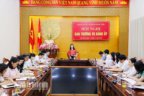 Ban Thường vụ Đảng ủy các cơ quan Đảng tỉnh cho ý kiến đối với một số nội dung thuộc thẩm quyền