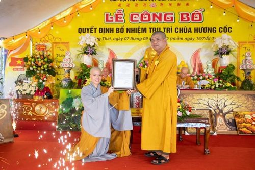 Ninh Bình: Chùa Hương Cốc (xã Đồng Thái) có tân trụ trì