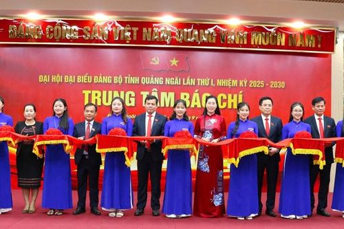 Lễ Khai trương Trung tâm báo chí Đại hội Đảng bộ tỉnh Quảng Ngãi