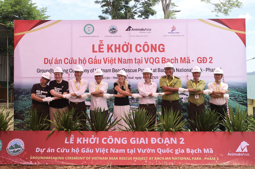 Khởi công giai đoạn 2 Trung tâm Cứu hộ gấu Việt Nam tại Vườn quốc gia Bạch Mã, Huế