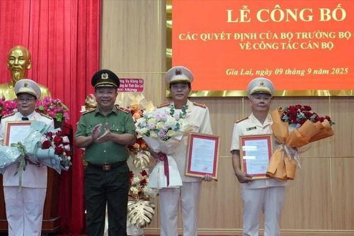Công bố quyết định của Bộ trưởng Bộ Công an về công tác cán bộ ở Gia Lai