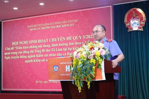 Đảng bộ Trường Đại học Kiểm sát tổ chức sinh hoạt chuyên đề quý III năm 2025