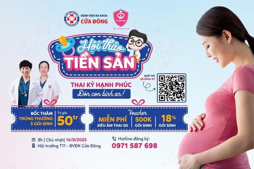 'Thai kỳ hạnh phúc - Đón con bình an', cơ hội trúng gói sinh miễn phí tại Bệnh viện Đa khoa Cửa Đông