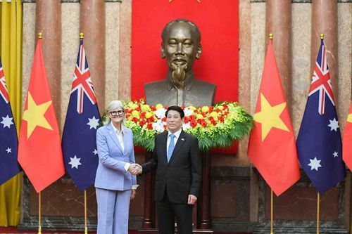 Chủ tịch nước Lương Cường chủ trì lễ đón cấp Nhà nước Toàn quyền Australia