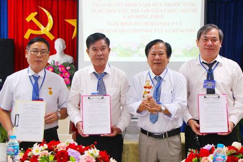 Trung tâm Giám định y khoa tỉnh An Giang trao quyết định nghỉ hưu, nghỉ thôi việc