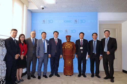 Thứ trưởng Nguyễn Sinh Nhật Tân làm việc với Tổng giám đốc WTO