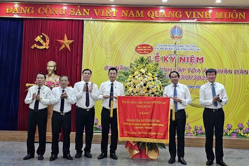 TAND tỉnh Lào Cai tổ chức Lễ kỷ niệm 80 năm ngày thành lập TAND