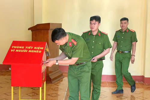 Công an xã Kon Gang (tỉnh Gia Lai): Ra mắt mô hình 'Hũ tiết kiệm vì người nghèo'