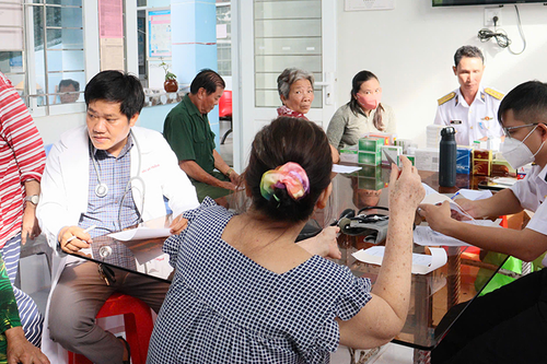 Vùng 5 Hải quân khám bệnh, cấp thuốc miễn phí cho các đối tượng chính sách