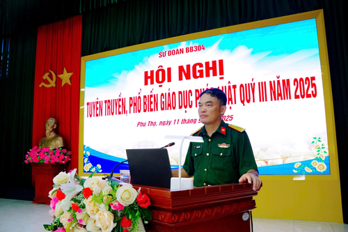 Sư đoàn 304 (Quân khu 2) tổ chức hiệu quả giáo dục pháp luật