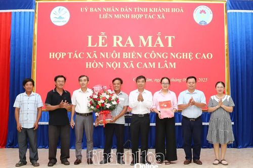 Ra mắt Hợp tác xã Nuôi biển công nghệ cao Hòn Nội xã Cam Lâm
