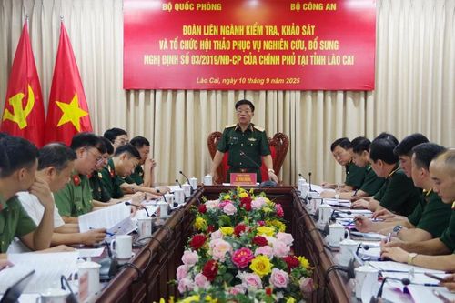Kiểm tra, khảo sát về công tác phối hợp thực hiện nhiệm vụ quốc phòng, an ninh