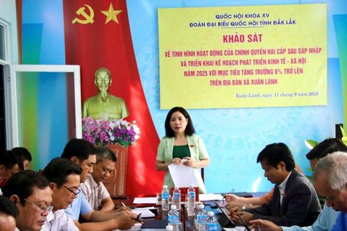 Đắk Lắk: Đoàn ĐBQH tỉnh khảo sát tình hình hoạt động chính quyền hai cấp tại xã Xuân Lãnh