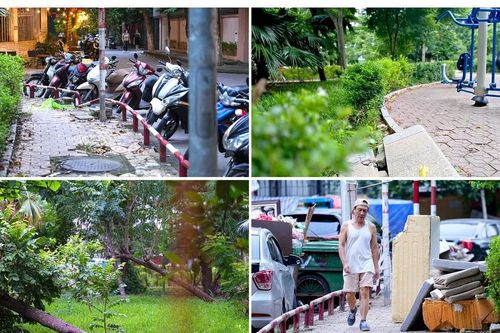 Cảnh hoang tàn, xuống cấp tại vườn hoa 52 tỷ ở Hà Nội