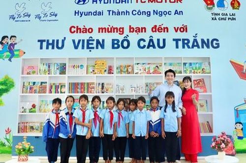 Hyundai Ngọc An tài trợ công trình 'Thư viện Bồ Câu Trắng' cho học sinh tiểu học tại Gia Lai