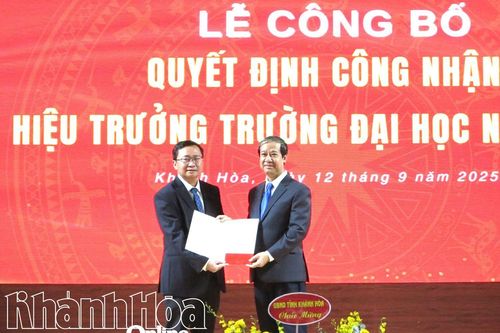 Trường Đại học Nha Trang công bố quyết định bổ nhiệm tân Hiệu trưởng
