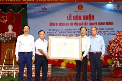 Địa điểm công bố Sắc lệnh thành lập Sở Vận tải của Bác Hồ được công nhận di tích lịch sử