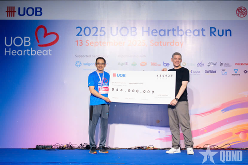 Giải chạy bộ từ thiện UOB Heartbeat 2025 gây quỹ gần 950 triệu đồng chăm lo học sinh