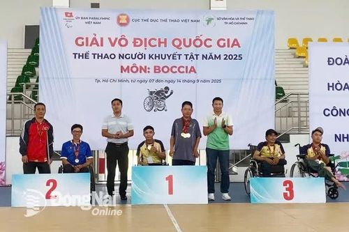 Đồng Nai giành 3 huy chương bạc tại Giải Vô địch quốc gia thể thao người khuyết tật