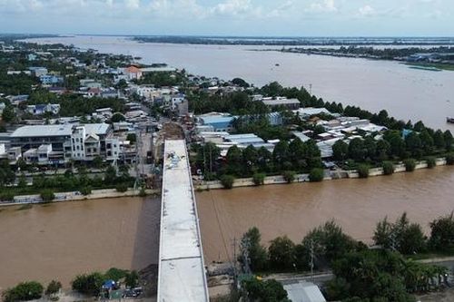 Đồng Tháp: Cầu Hồng Ngự bắc qua sông Tiền, thông xe cuối năm 2025