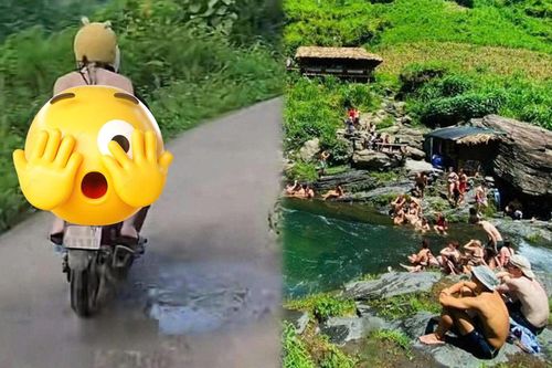 Du khách mặc bikini trên đường ở Tuyên Quang khiến dân mạng bức xúc