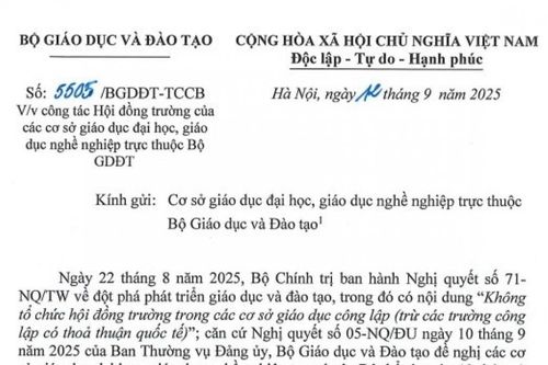 Bộ GD&ĐT đề nghị dừng quy hoạch, bổ nhiệm Chủ tịch hội đồng trường