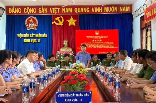 VKSND khu vực 11, tỉnh Gia Lai ký kết Quy chế phối hợp với 7 đơn vị Công an cấp xã
