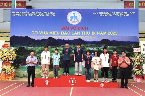 198 huy chương vàng được trao tại Giải vô địch Cờ vua miền Bắc năm 2025