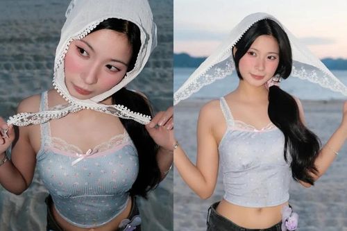 Lên đồ 'sương sương' đi biển, Tiktoker Quỳnh Bei vẫn chiếm trọn spotlight
